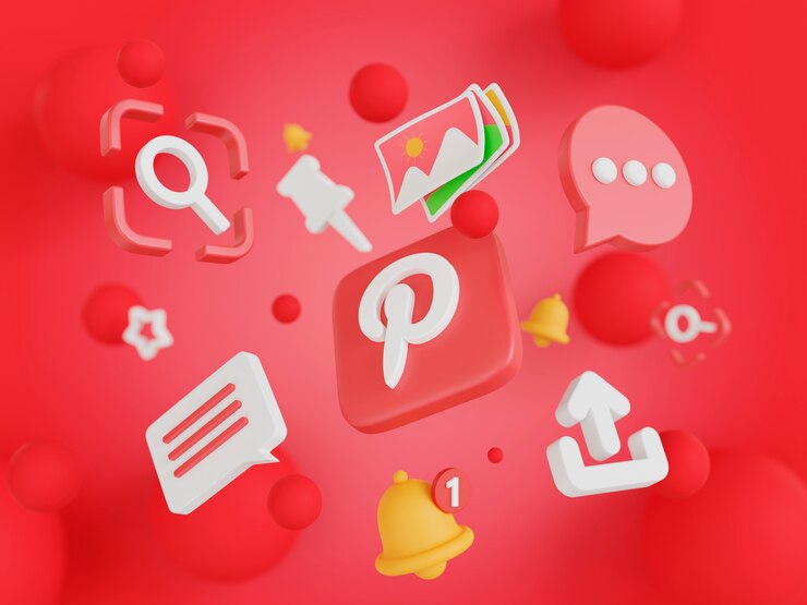 3d rendering social media icons